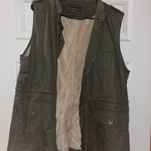 Boutique Sleeveless Fur Lined Vest